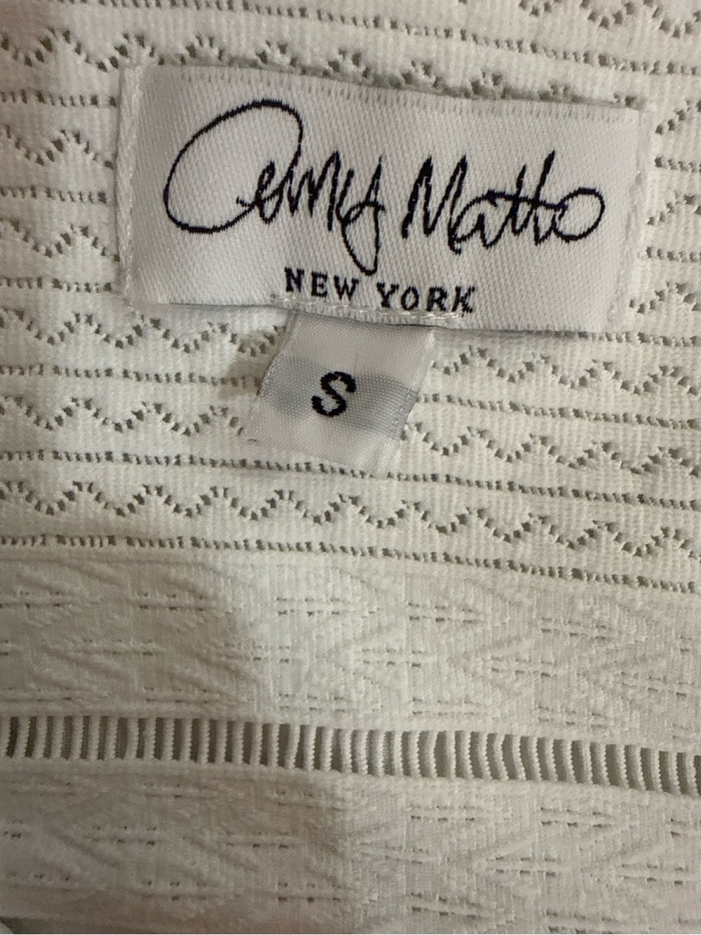 Amy Matto White Textured Bodycon Midi Dress Size Small - Picture 6 of 11